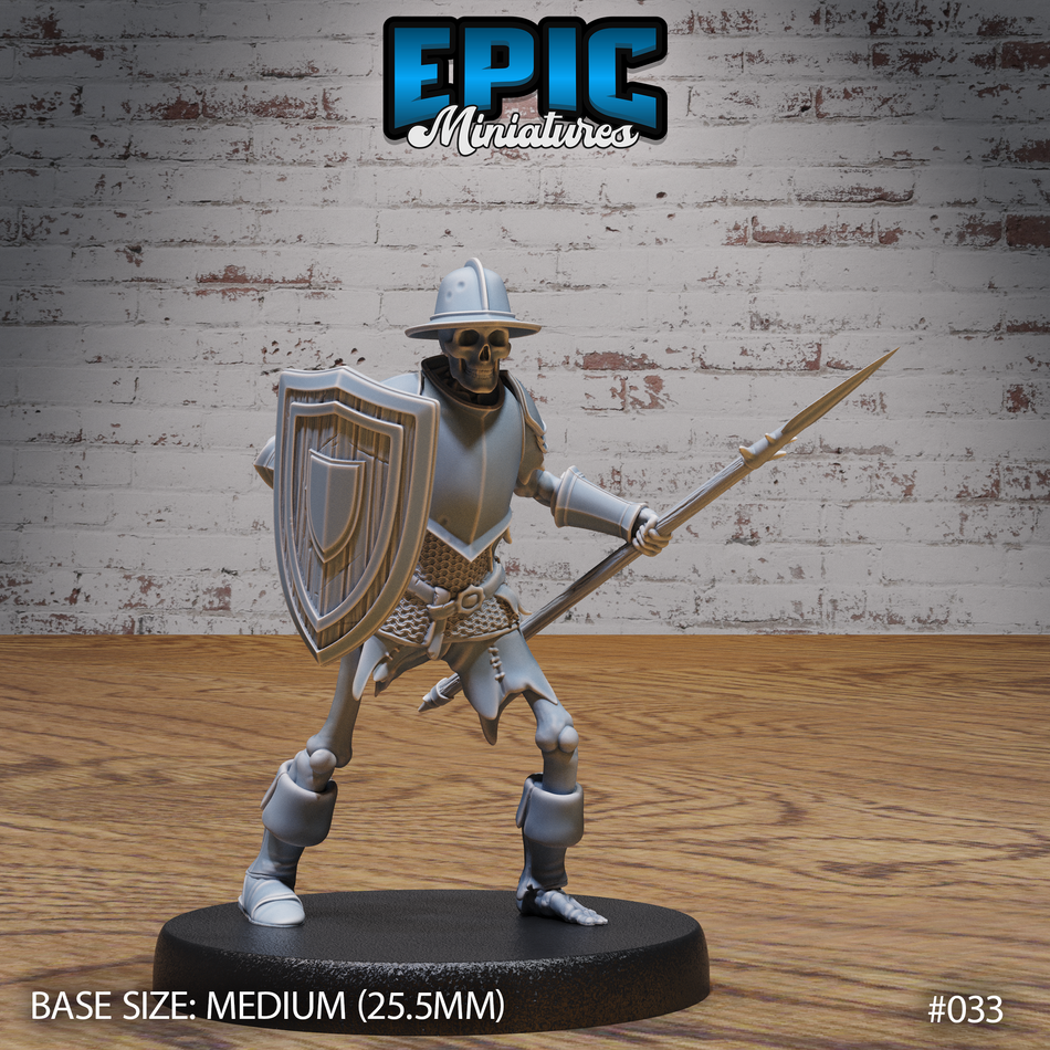 Skeleton Army Spear & Shield