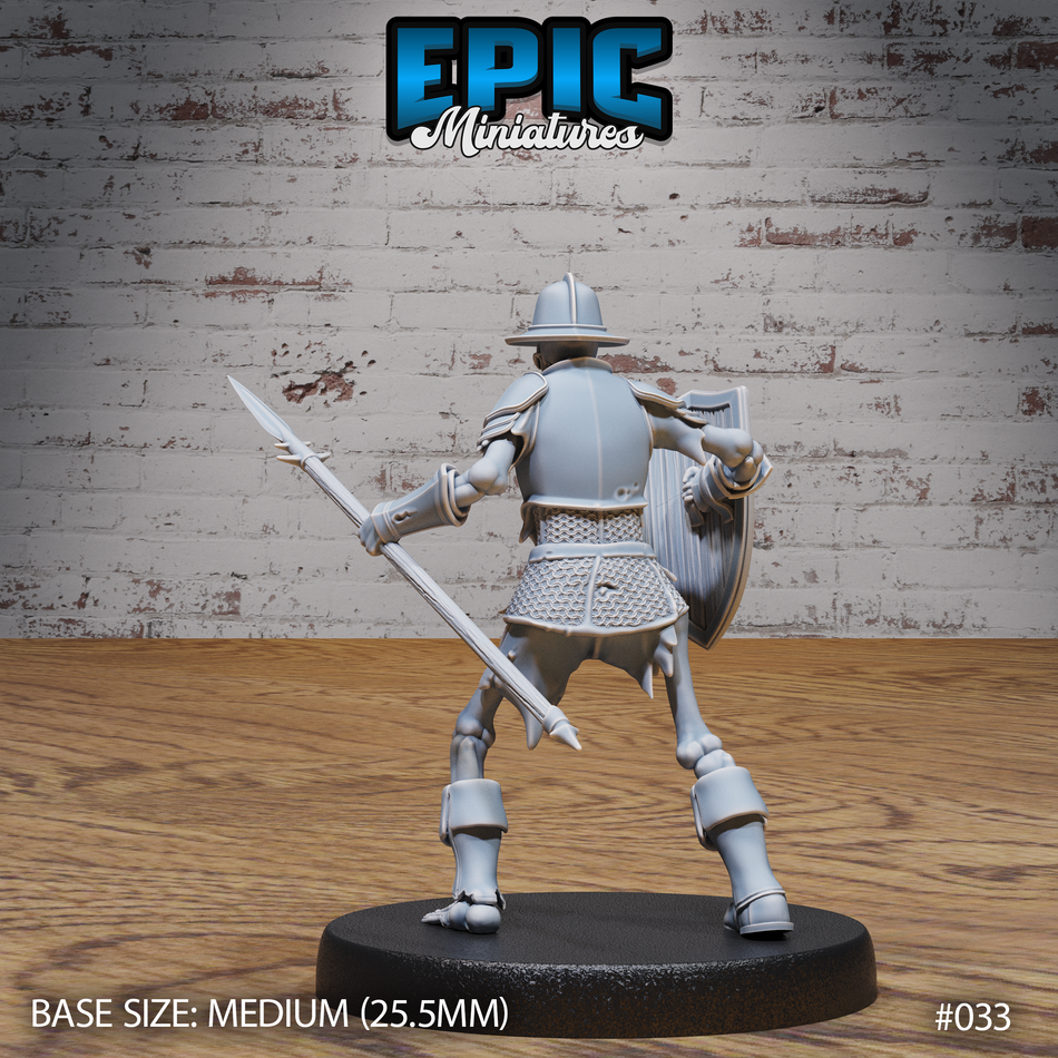 Skeleton Army Spear & Shield