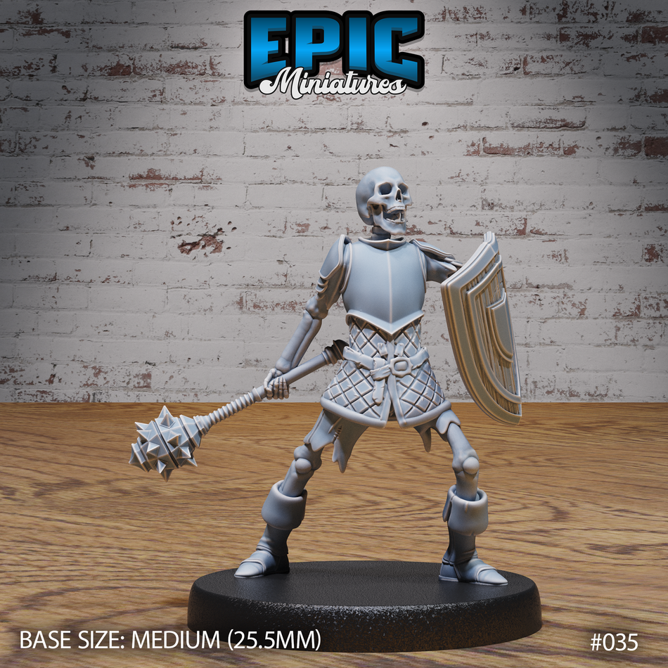 Skeleton Army Mace & Shield