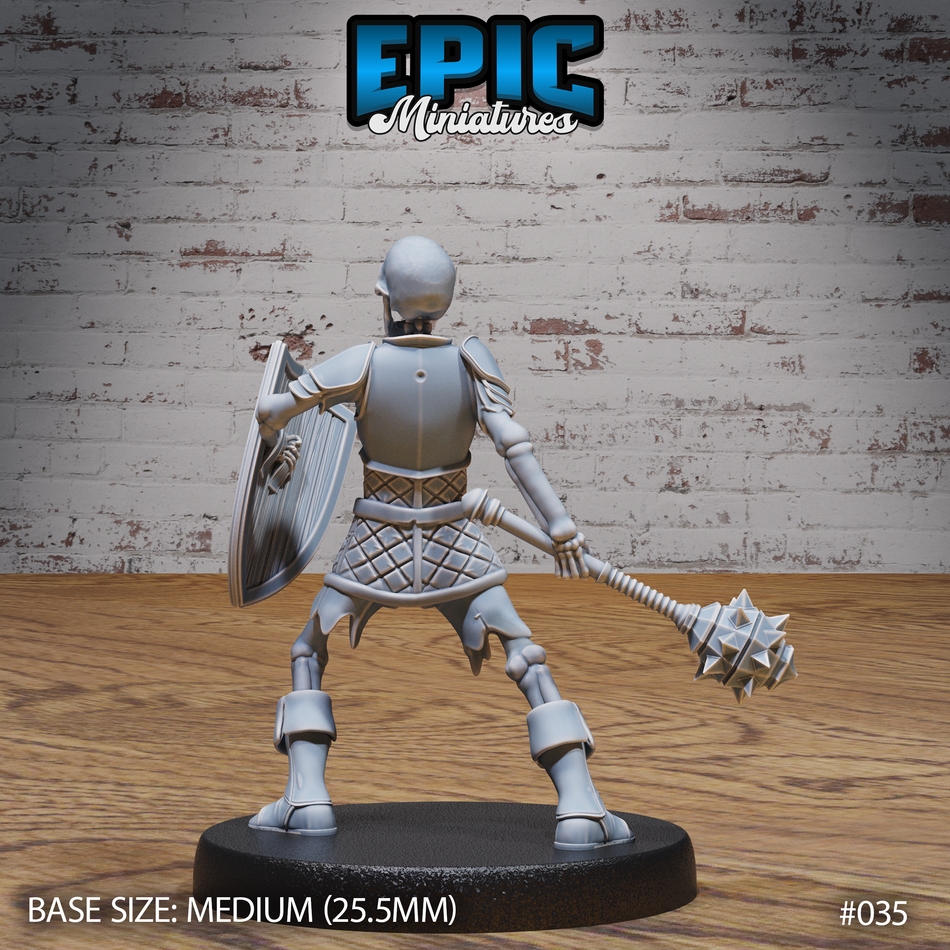 Skeleton Army Mace & Shield