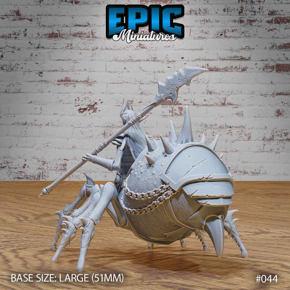 Dark Elf Drider Lich Lord 3D Print