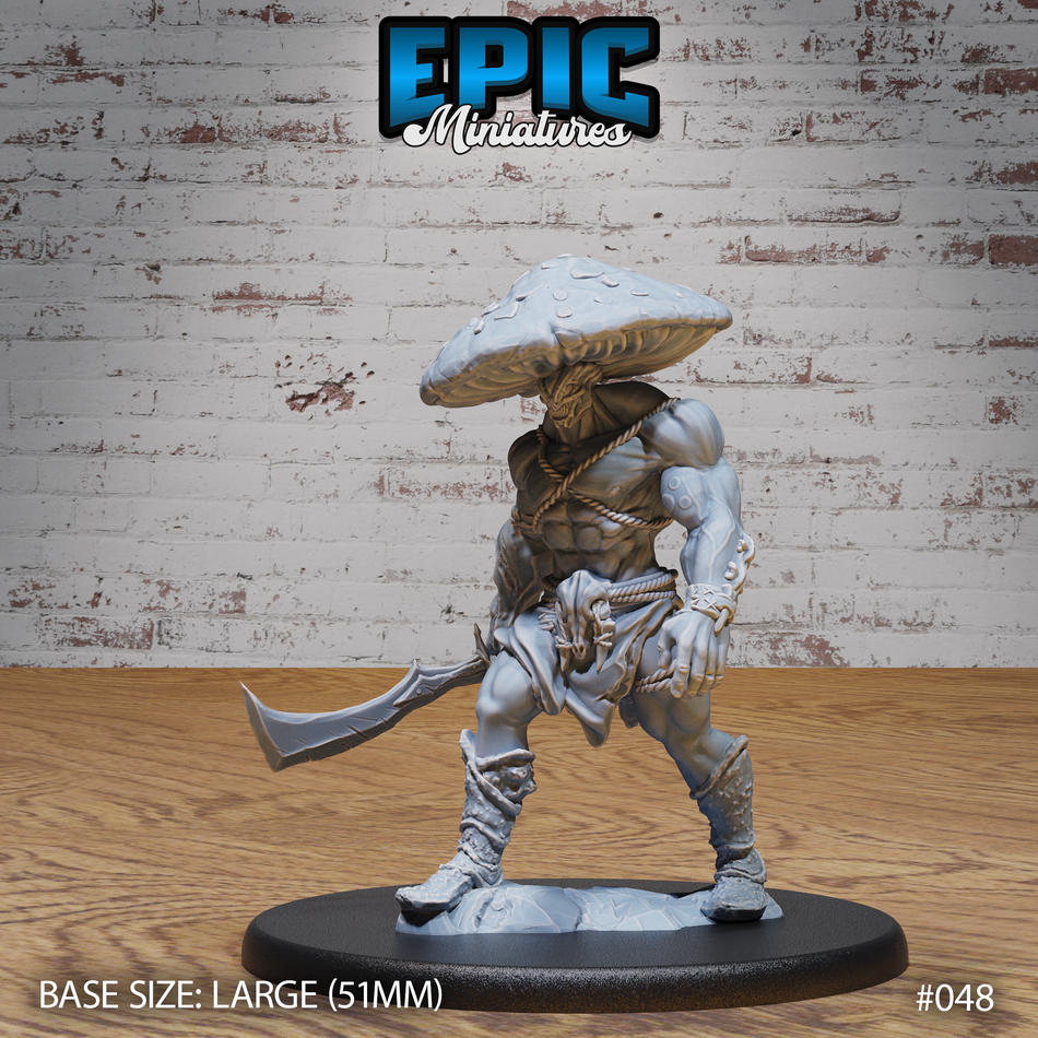 Dark Elf Mushroom Folk Barbarian 3D Print