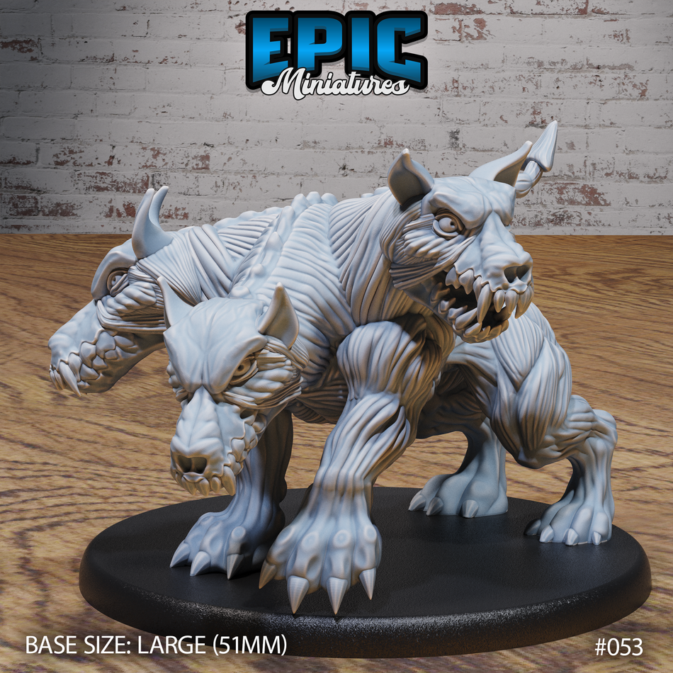 Skinned Cerberus Sniffing