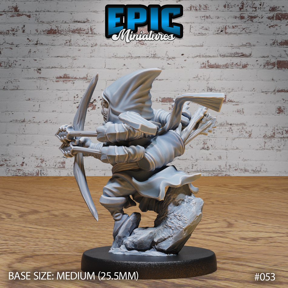 Dark Elf Spider Folk Assassin Shooting 3D Print