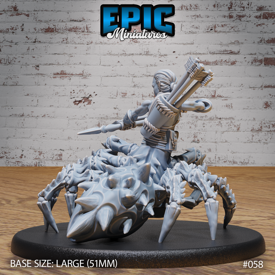 Dark Elf Drider Folk Archer 3D Print