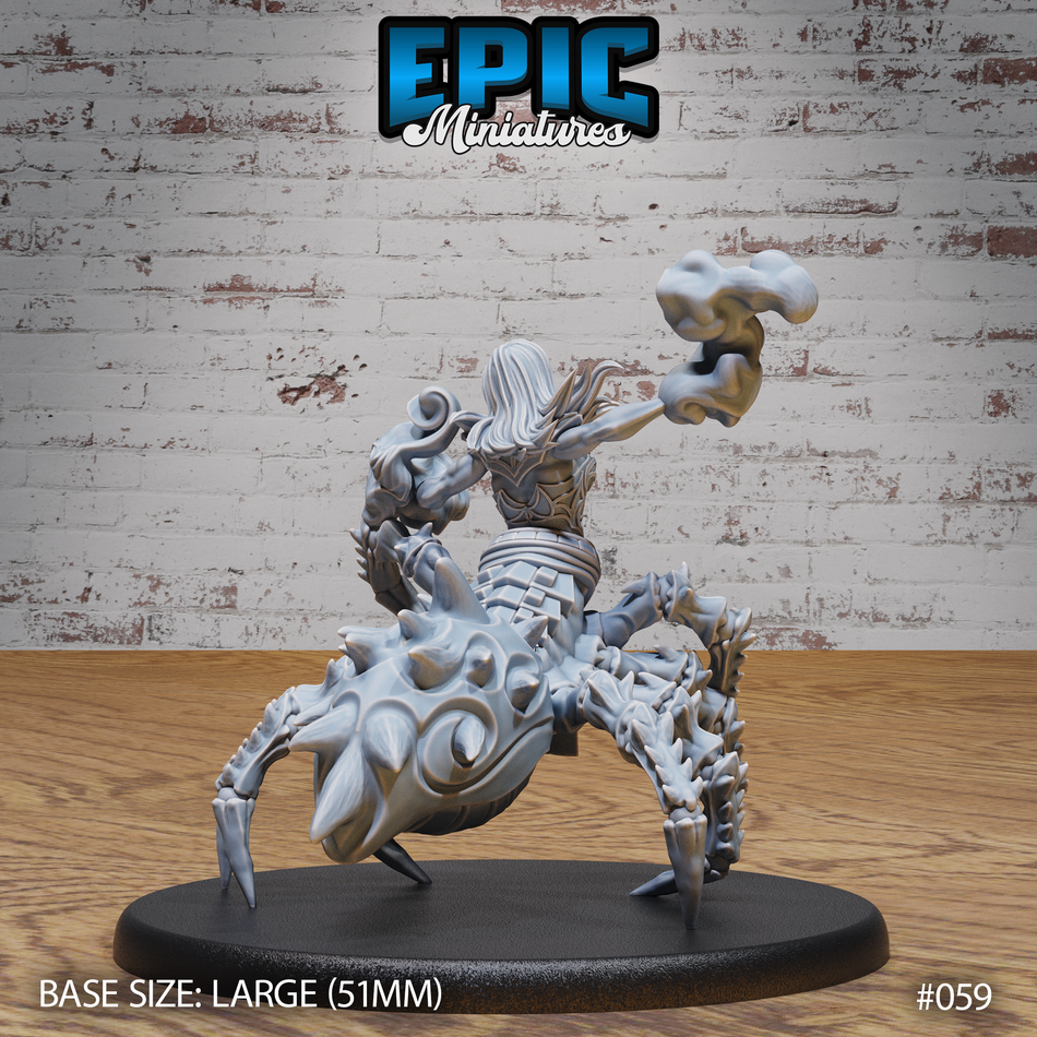 Dark Elf Drider Folk Sorceress 3D Print