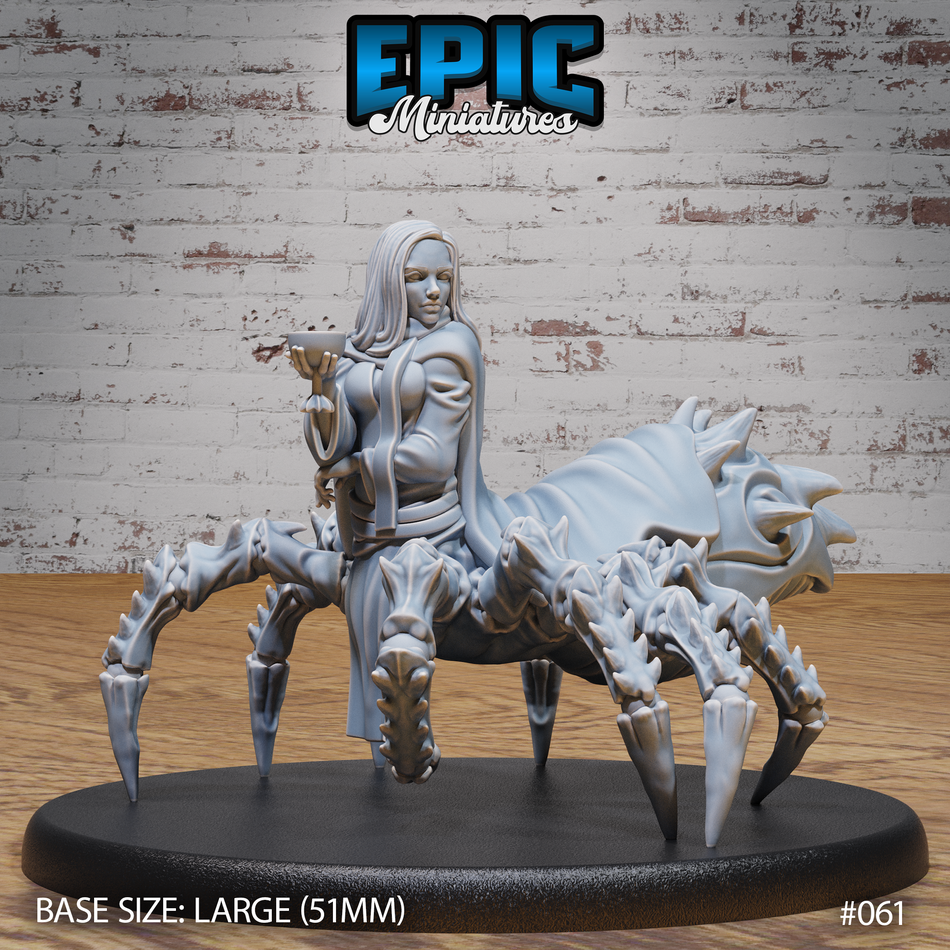 Dark Elf Drider Folk Priestess 3D Print