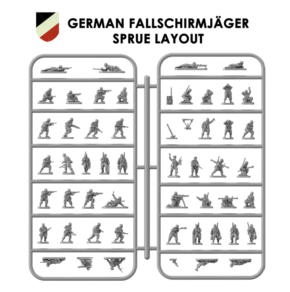 12mm WW2 German Infantry Fallschrimjager