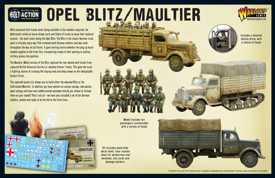 Bolt Action German Opel Blitz Maultier