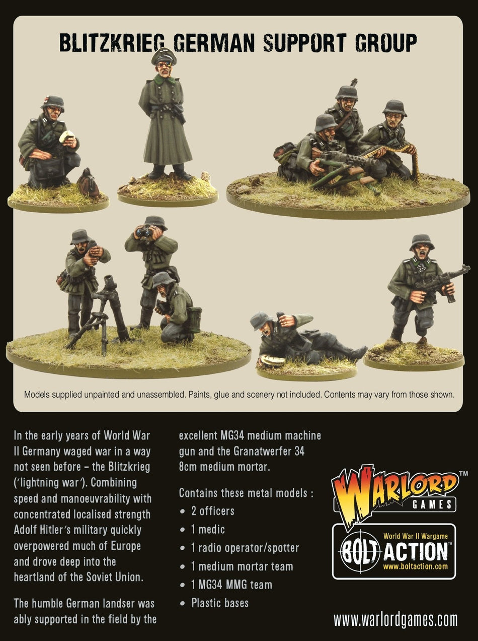 Bolt Action German Blitzkrieg Support Group