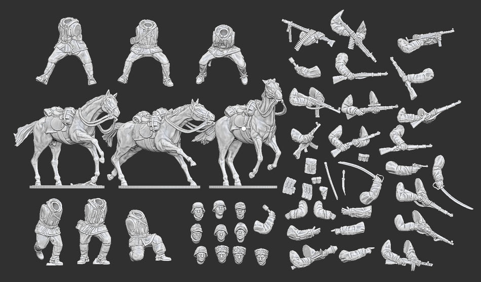 Late War German Cavalry Multi-Part Kit