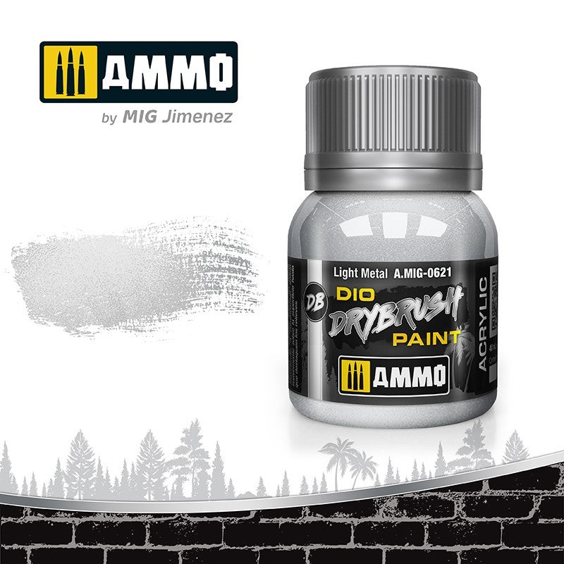 Ammo MIG Dio DRYBRUSH Light Metal A.MIG-0621