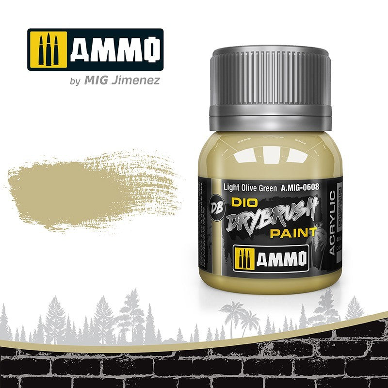 Ammo MIG Dio DRYBRUSH Light Olive Green A.MIG-0608
