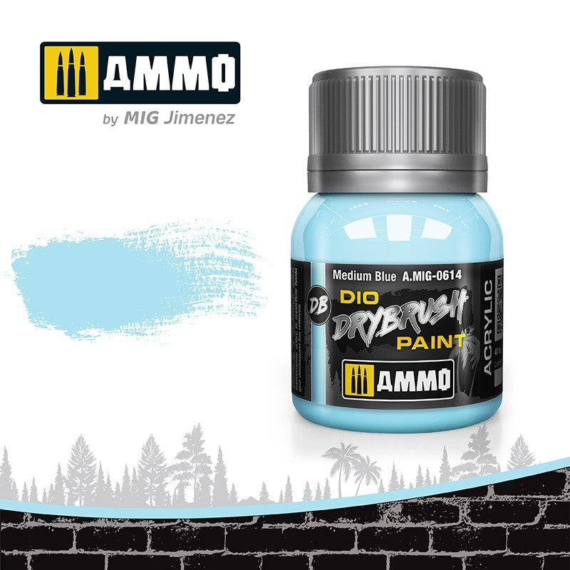 Ammo MIG Dio DRYBRUSH Medium Blue A.MIG-0614
