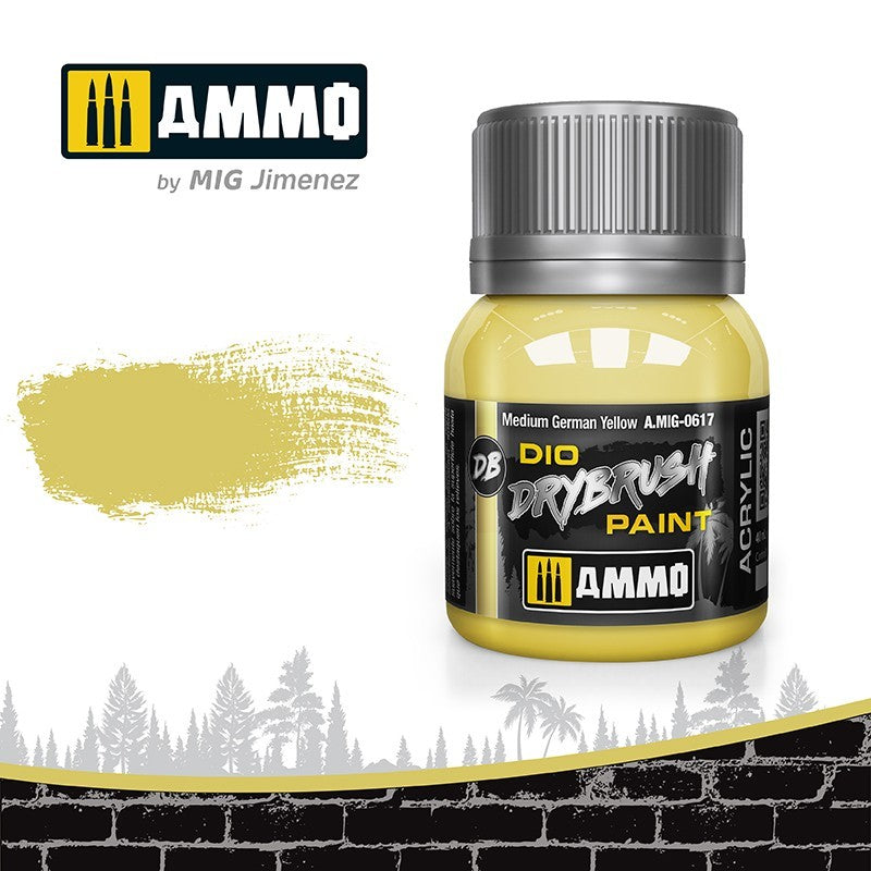 Ammo MIG Dio DRYBRUSH Medium German Yellow A.MIG-0617