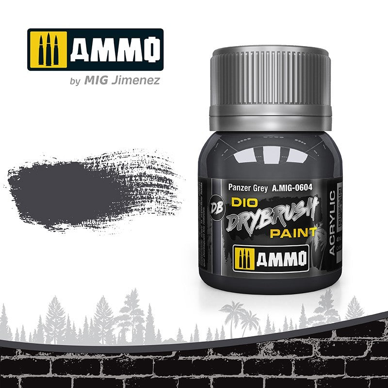 Ammo MIG Dio DRYBRUSH Panzer Grey A.MIG-0604