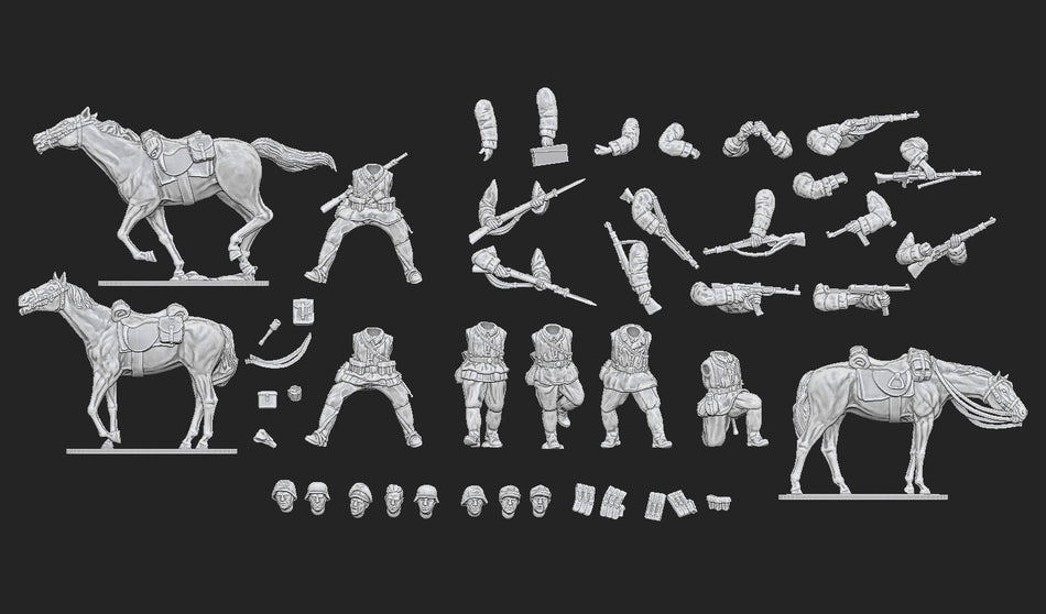 Late War '44 German Cavalry Kitbash Kit