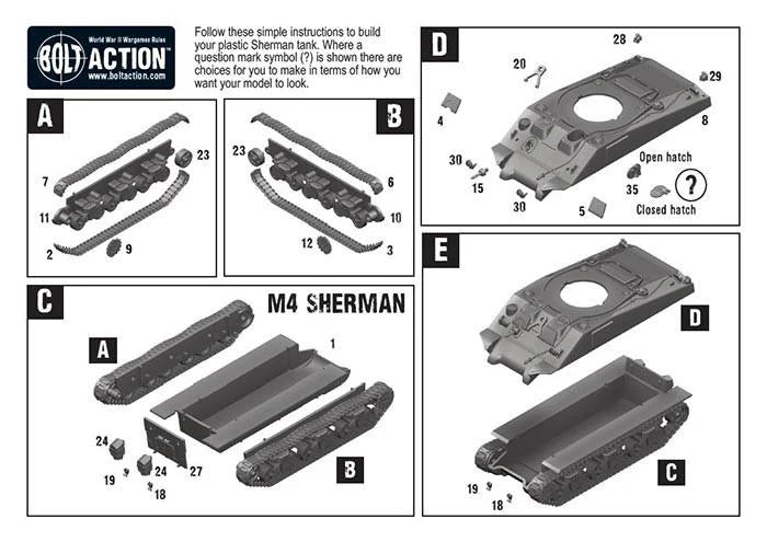 Bolt Action Sherman M4 Tank