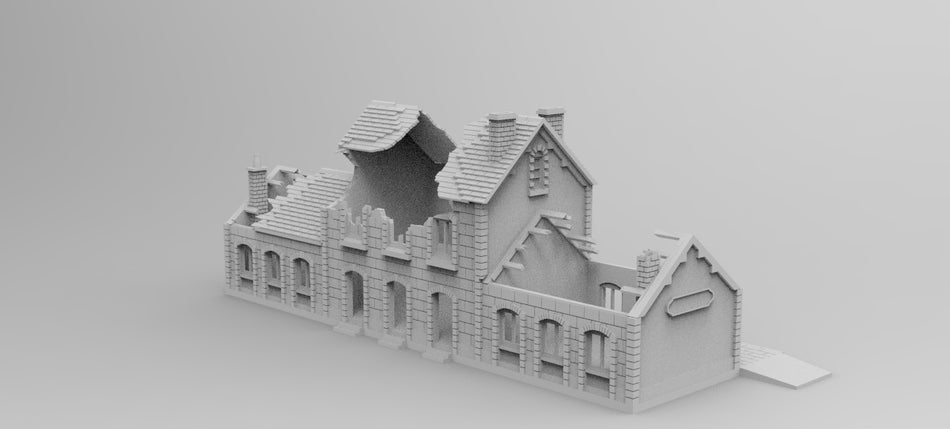 Damaged Train Station