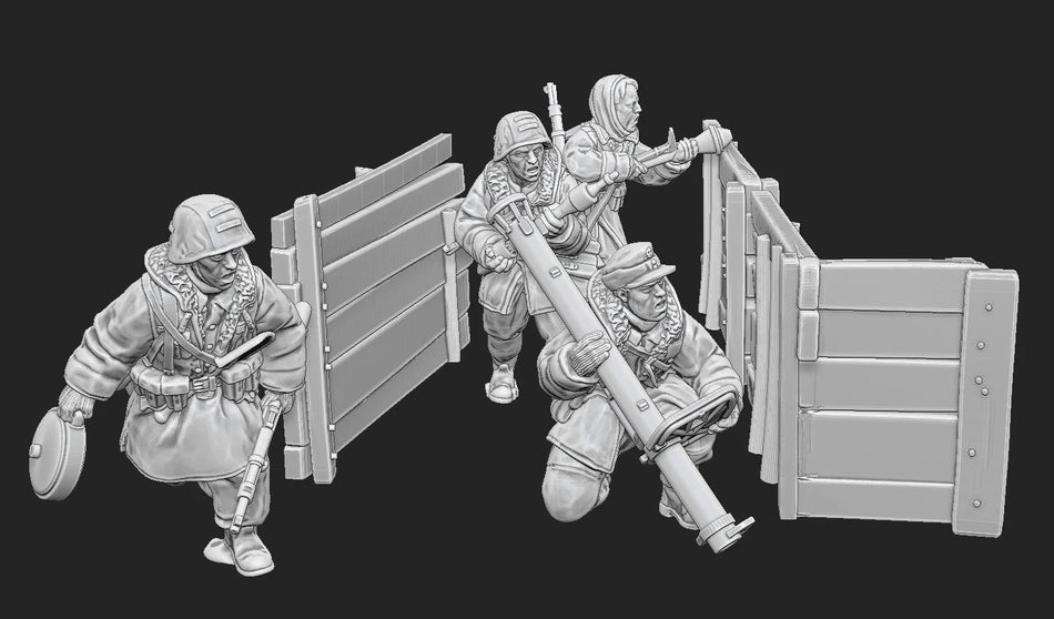German Soldiers with AT Weapons in Trench