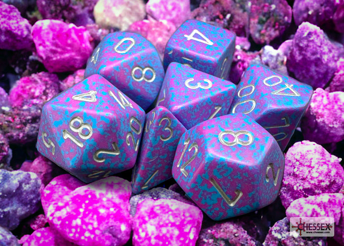 Speckled Silver Tetra Polyhedral 7-Dice Set