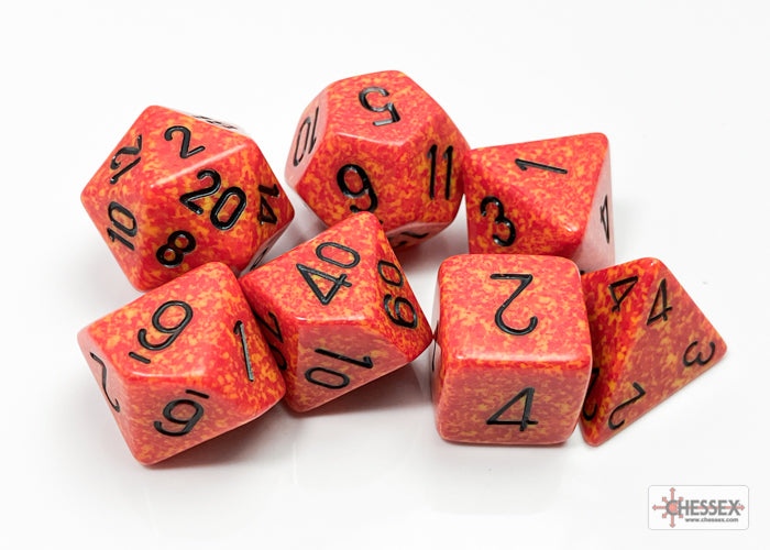 Speckled Fire Polyhedral 7-Dice Set