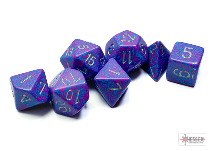 Speckled Silver Tetra Polyhedral 7-Dice Set