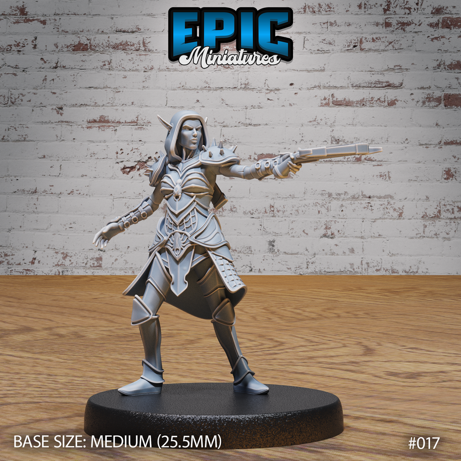 Dark Elf Army Crossbow Female 3D Print