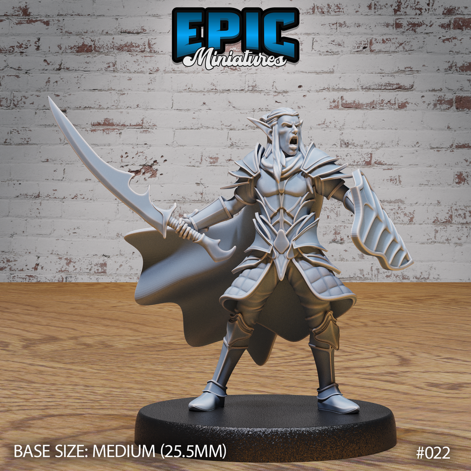 Dark Elf Army Knight 3D Print