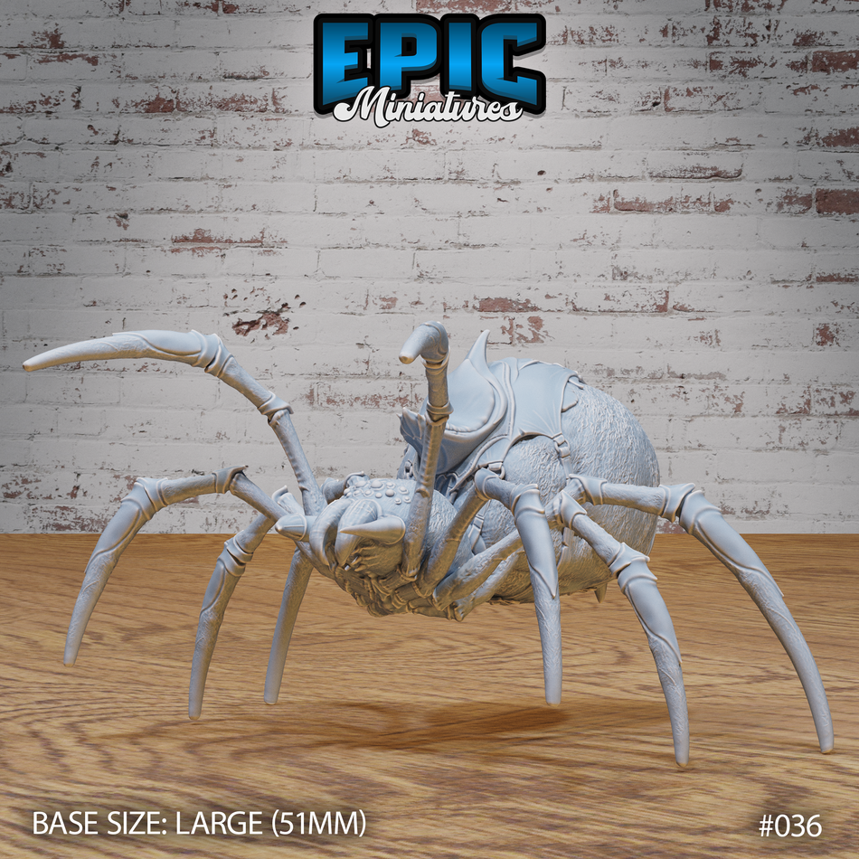 Dark Elf Giant Spider Mount Attacking 3D Print