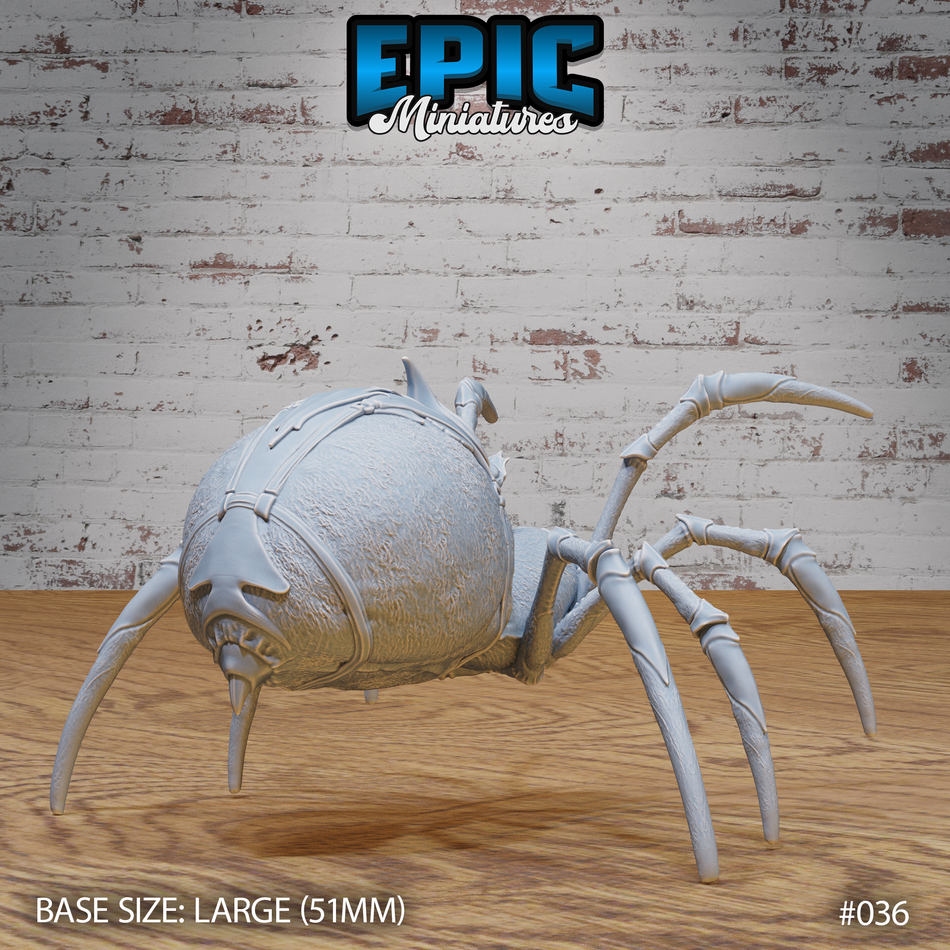 Dark Elf Giant Spider Mount Attacking 3D Print