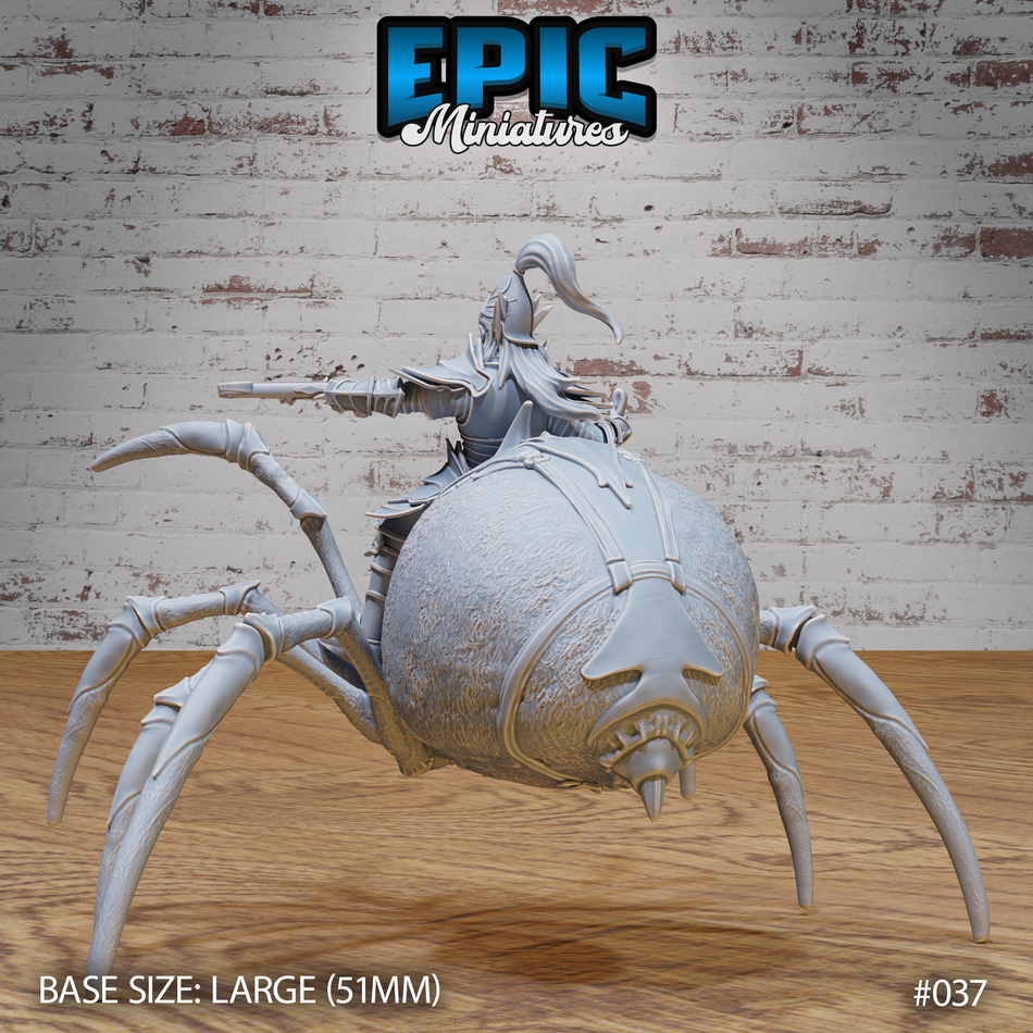 Dark Elf Spider Rider Attacking 3D Print