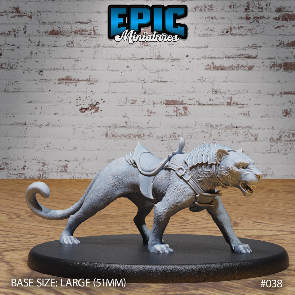 Dark Elf Black Panther Mount 3D Print