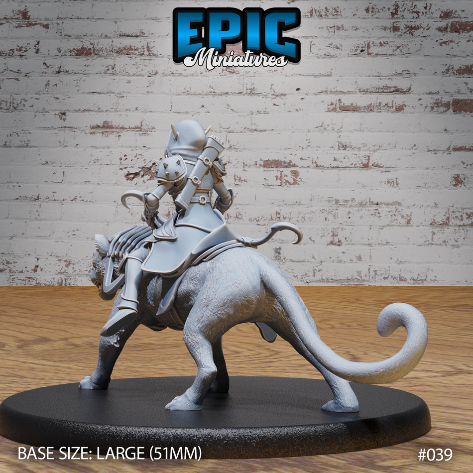Dark Elf Panther Rider 3D Print