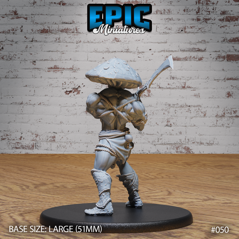 Dark Elf Mushroom Folk Barbarian Attack 3D Print