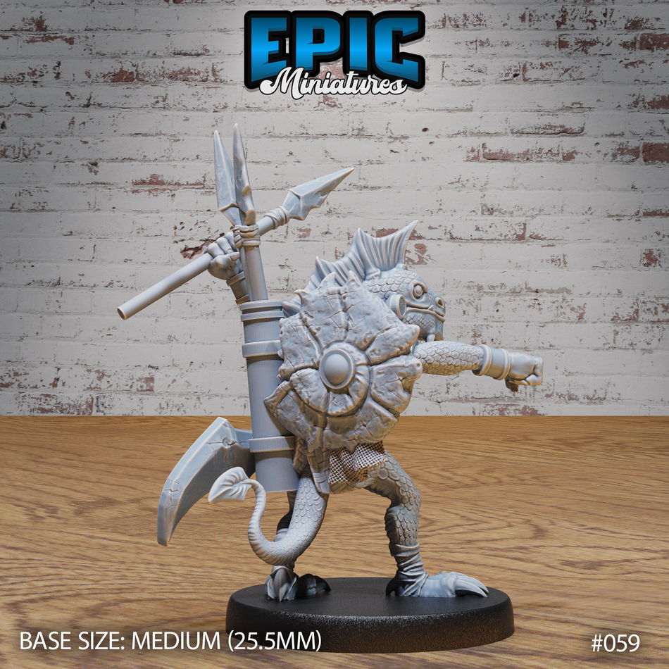 Tribal Lizard Folk Throwing Spear