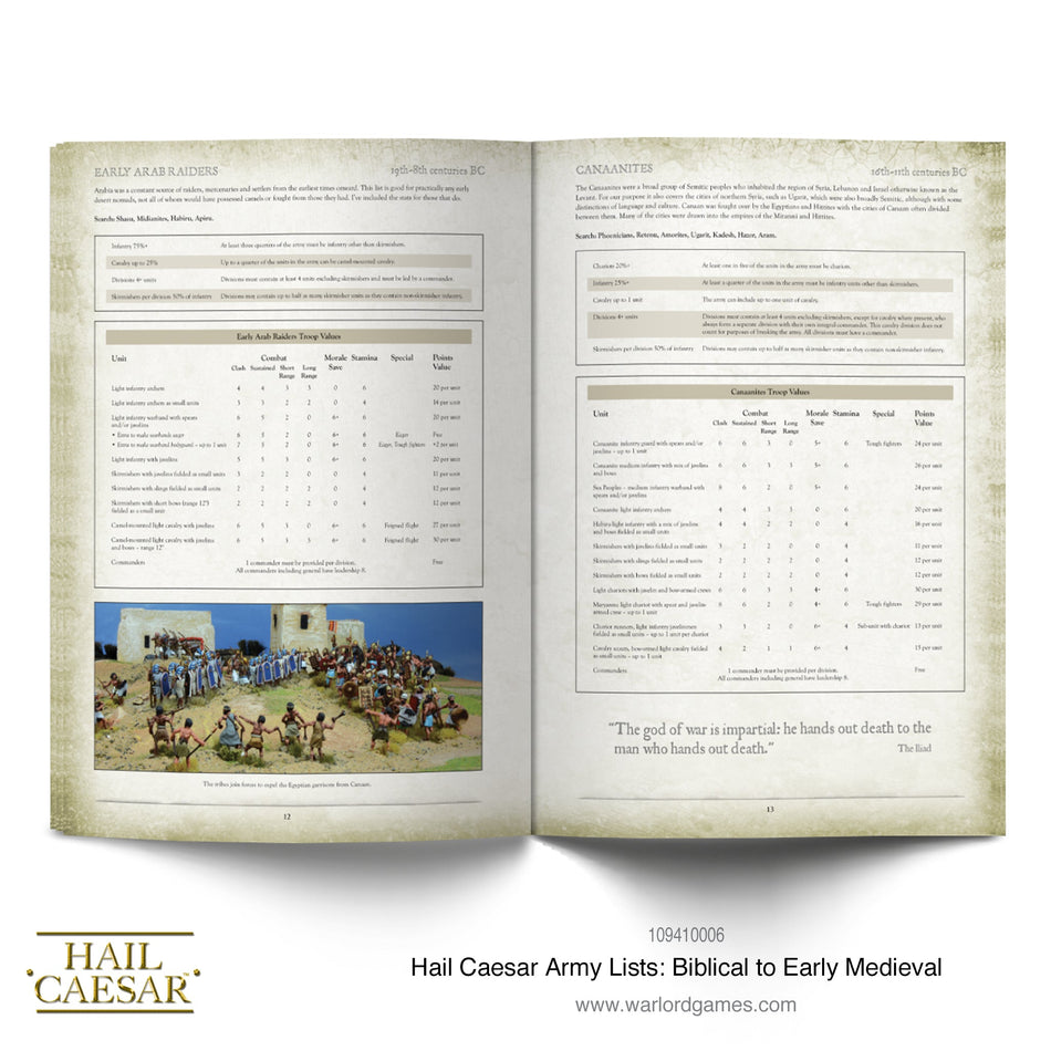 Hail Caesar - Army Lists - Biblical to Early Medeival Supplement