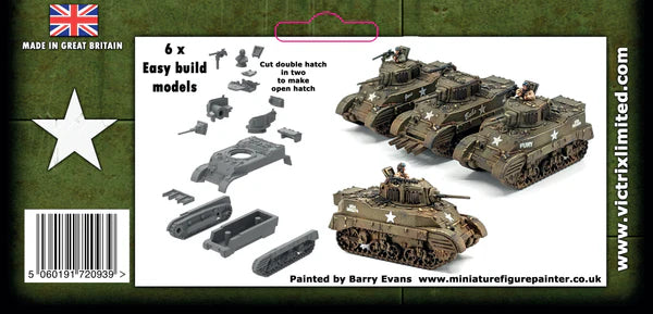 12mm WW2 Allied M5A1 Stuart Light Tank