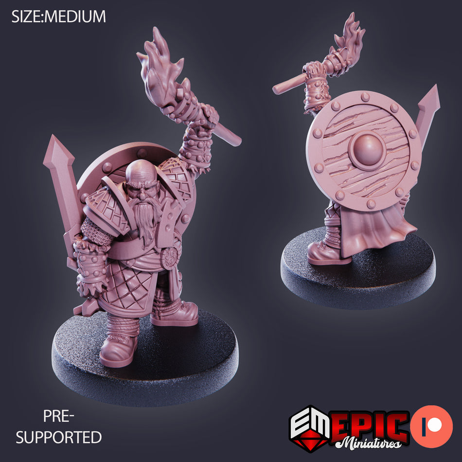 Dwarf Army Torch & Sword