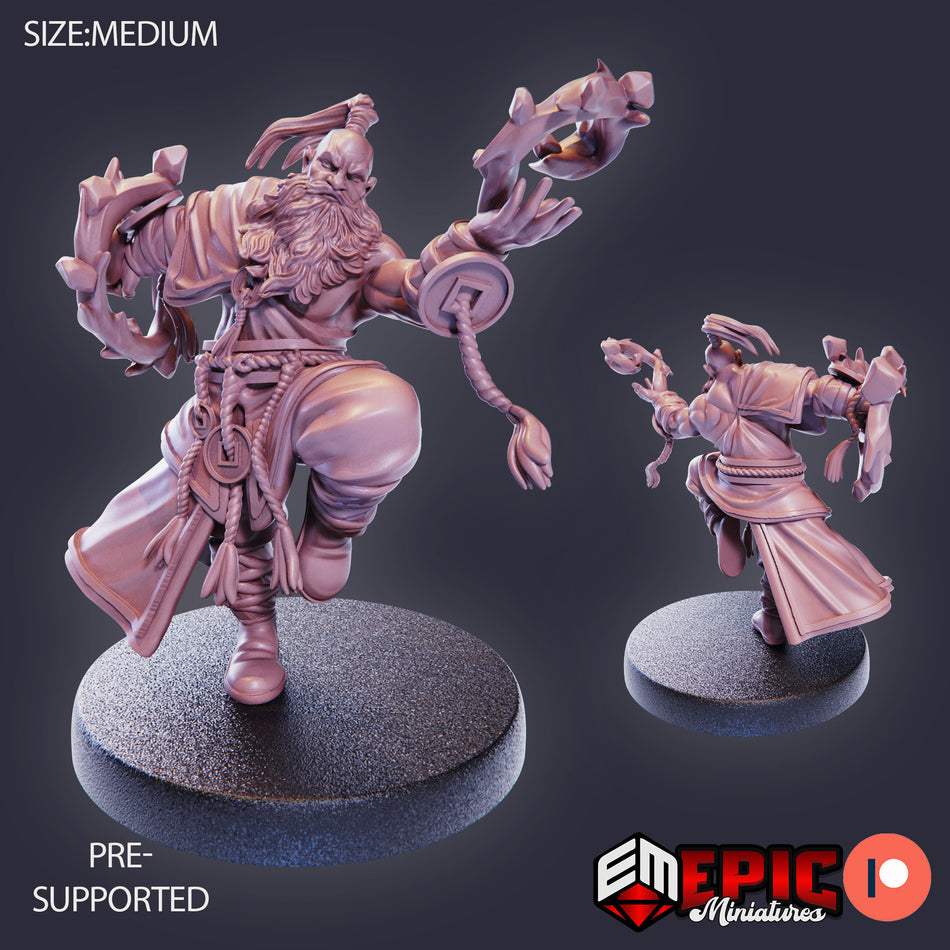 Half Dwarf Monk Fighting