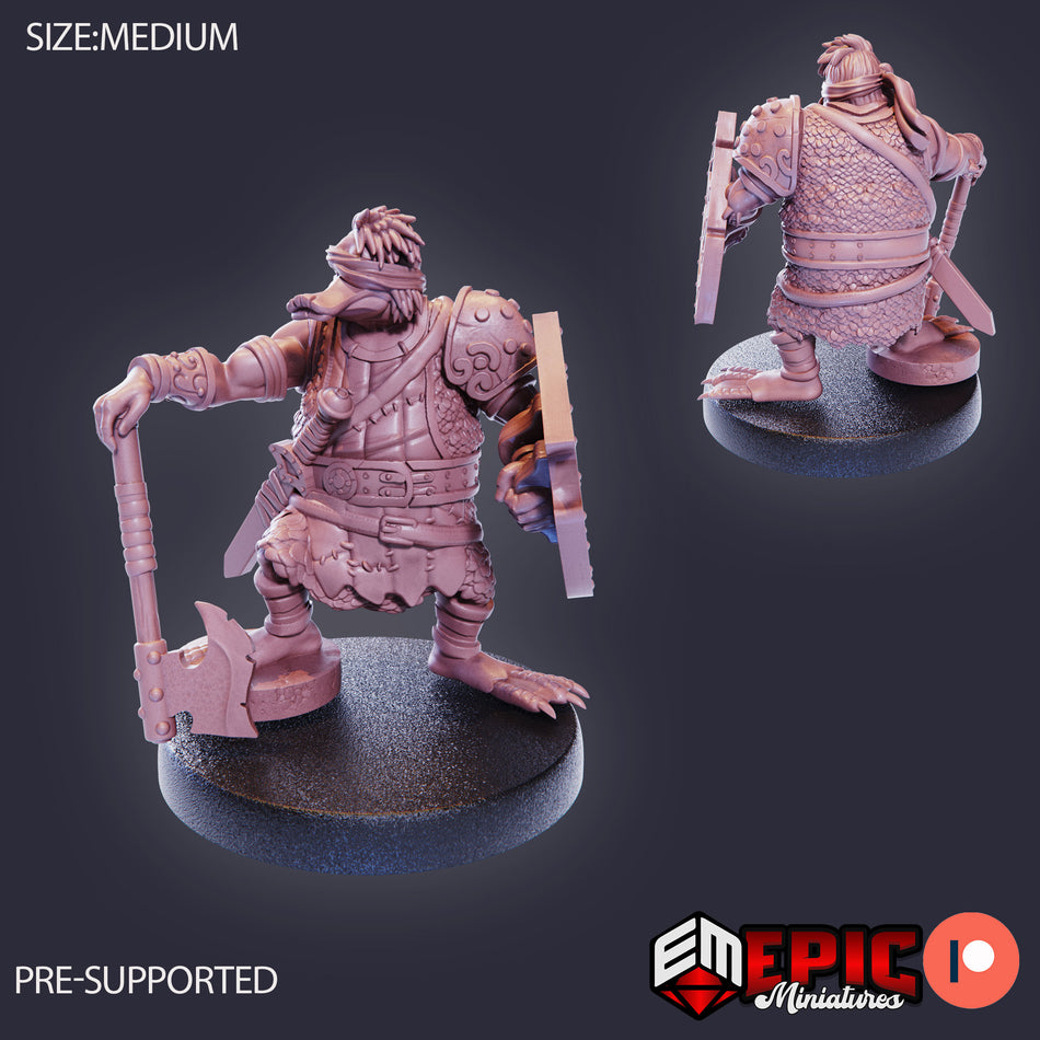 Duck Folk Mercenary Axe & Shield