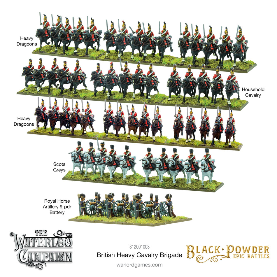 Black Powder Epic Battles Waterloo British Heavy Cavalry Brigade