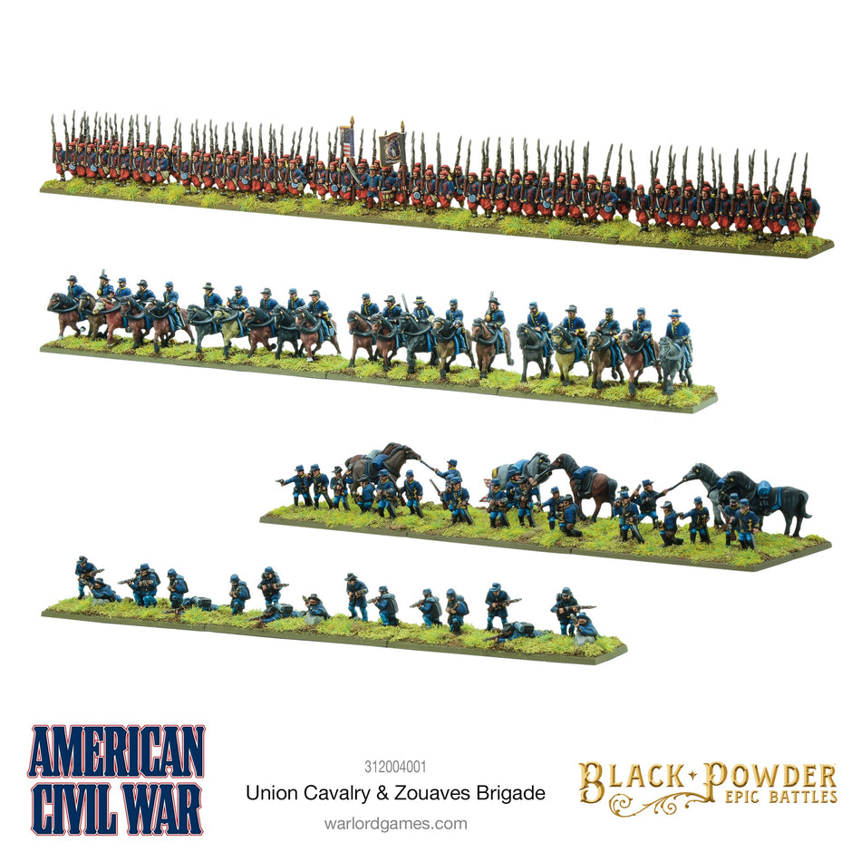 Black Powder Epic American Civil War Union Cavalry & Zouaves Brigade