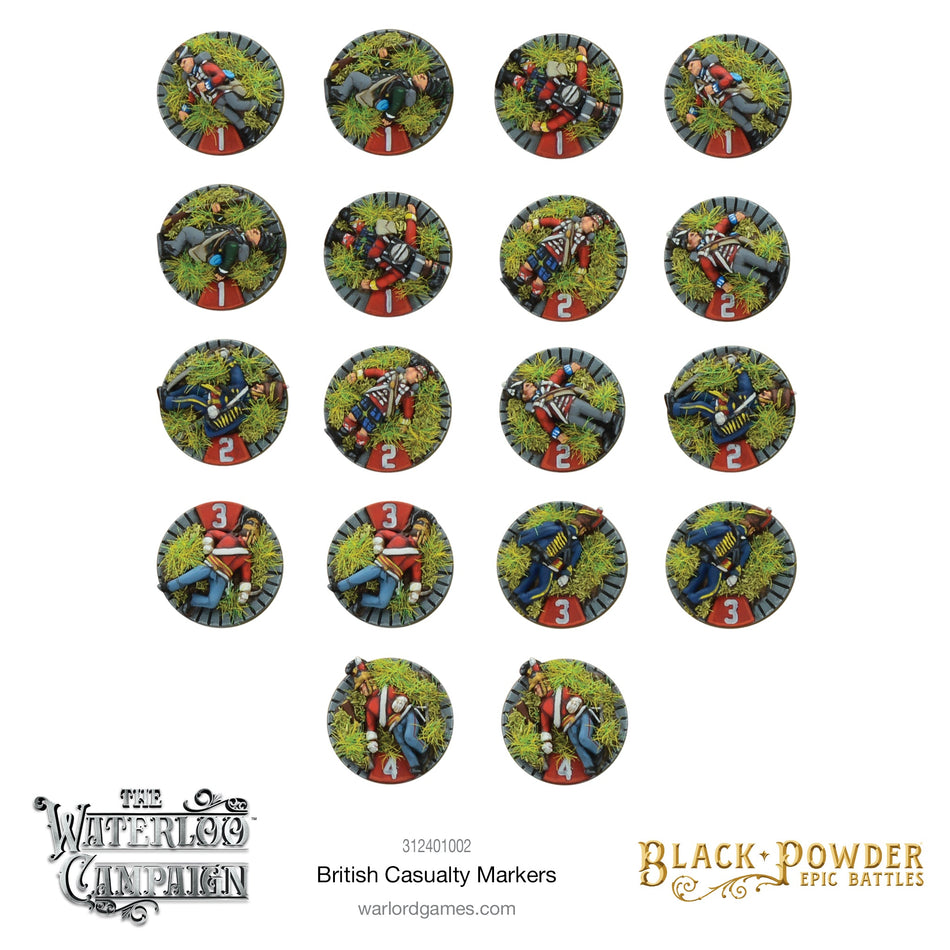 Black Powder Epic Battles Napoleonic British Casualty Markers