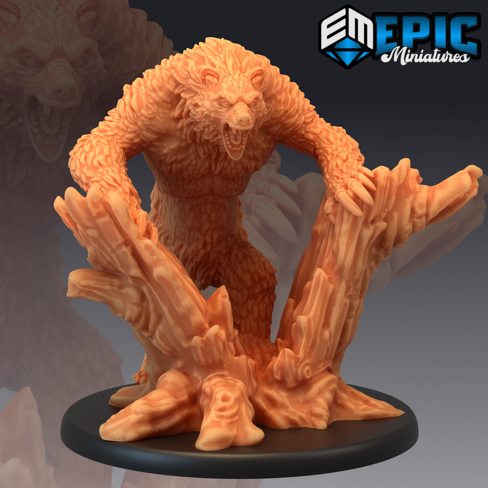 Werebear Breaking Tree Stump