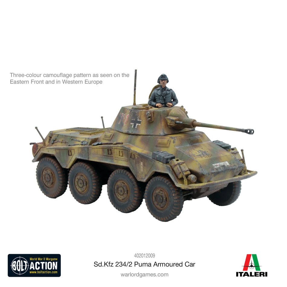 Bolt Action German Puma Sd.Kfz 234/2 Armoured Car