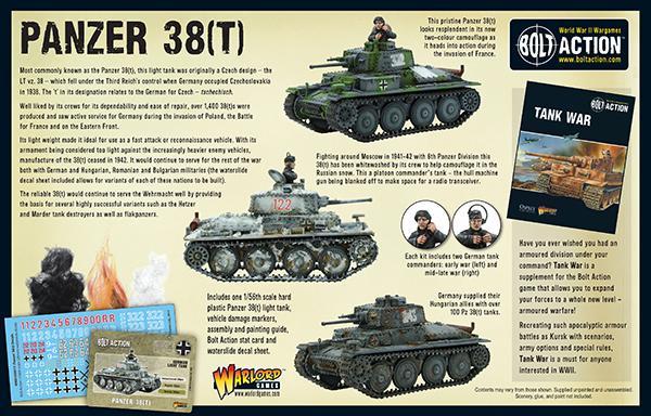 Bolt Action German Panzer 38t