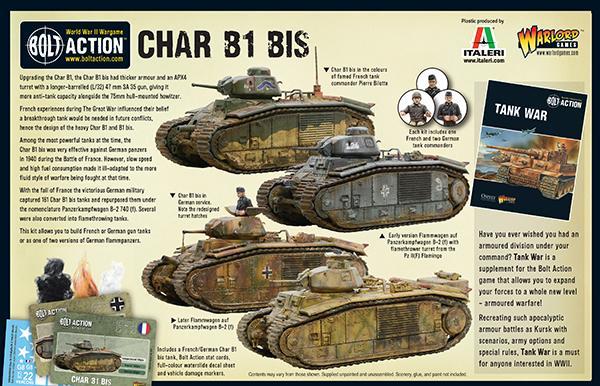 Bolt Action French Tank Char B1 bis