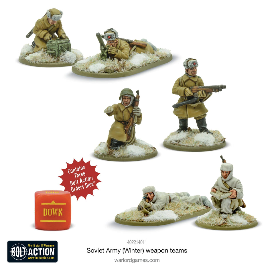 Bolt Action Soviet Army (Winter) weapons teams
