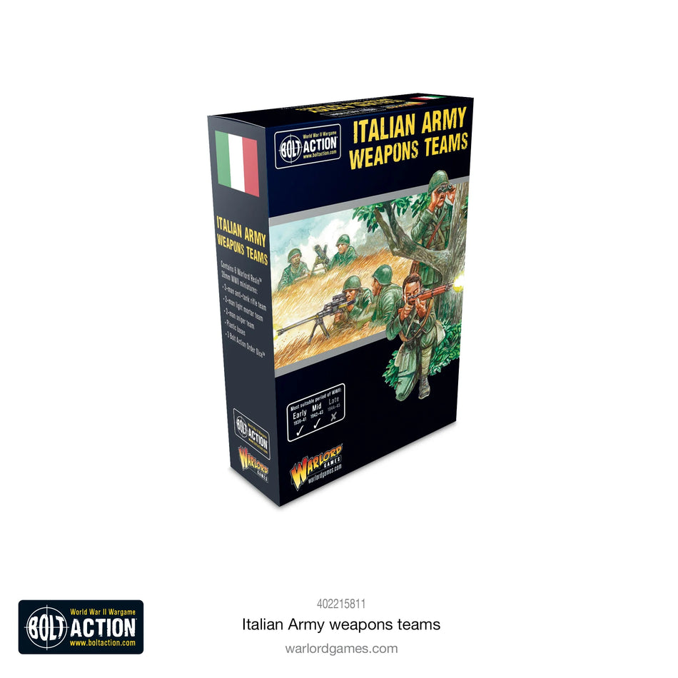 Bolt Action Italian Army Weapons Teams